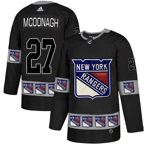 Men New York Rangers #27 Mcoonagh Black Adidas Fashion NHL Jersey->new york rangers->NHL Jersey